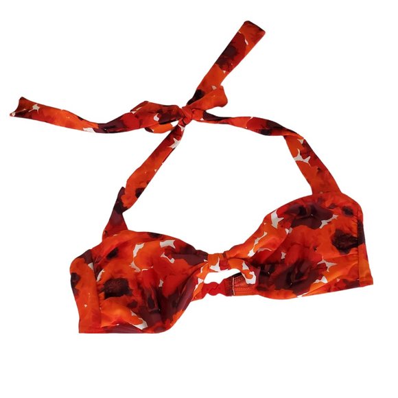 ASOS Other - ASOS SWIM Retro Orange Halter Bikini Top